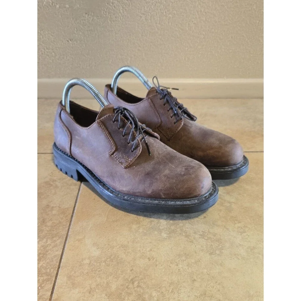 Kenneth Cole Reaction Brown Leather Derby with Black Lug Sole